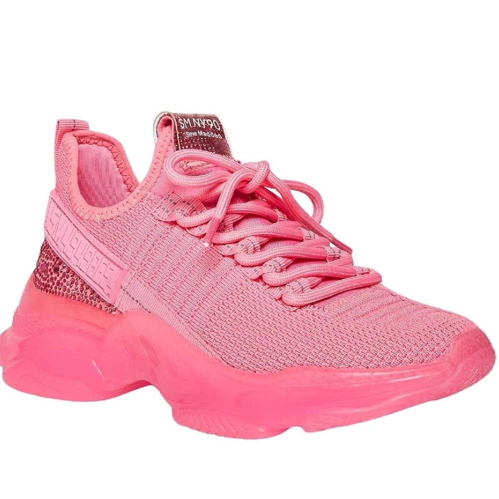 Steve Madden Women's Maxima SneakerPink Athletic Sneakers
